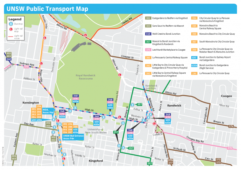 UNSW Public Transport Map