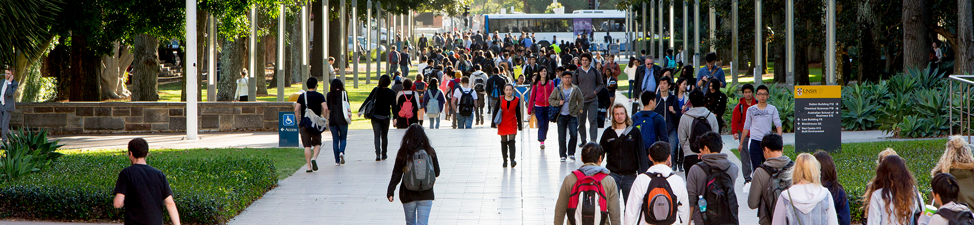 Kensington campus main walkway