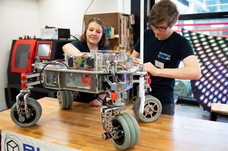 Students use the Makerspace, a space where they can make things.