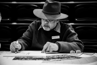 Alumni Park - Uncle Greg Simms at the workshop with Elders