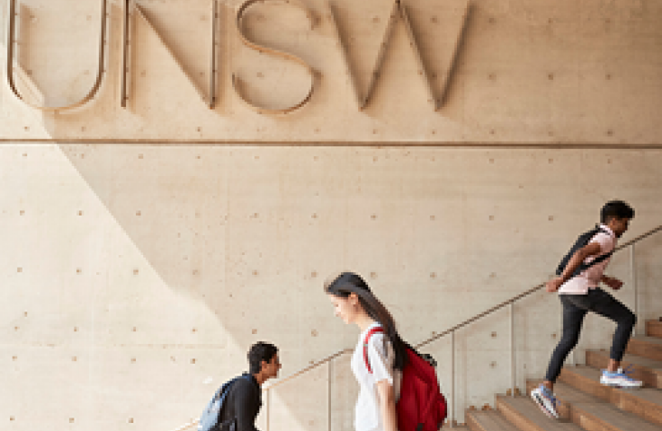 Students walking